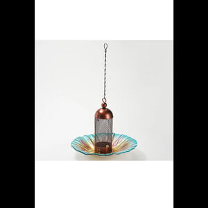 Ultimate Innovations Multi-Colored Glass & Metal Bird Feeder